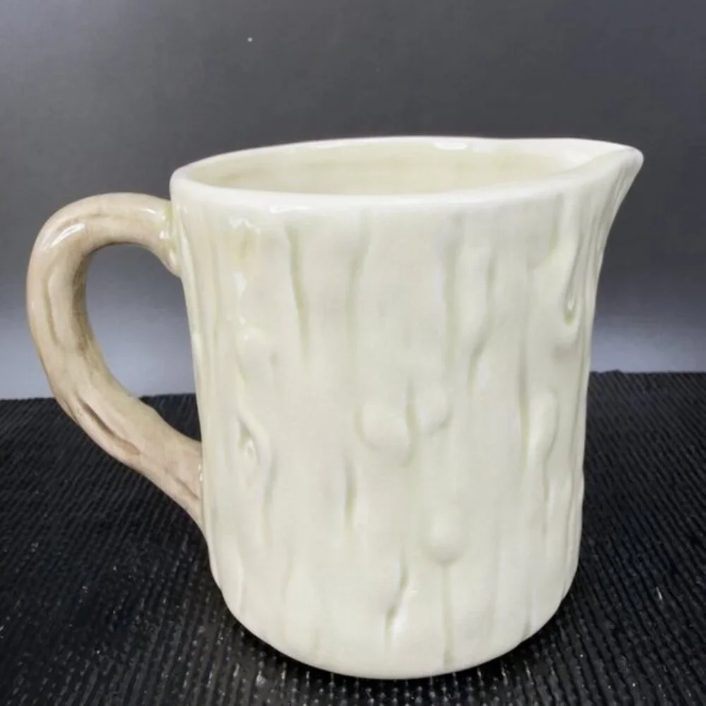 OTAGIRI Japan 3D OWL Perched in Tree Trunk Jug Small Pitcher Creamer Ceramic VTG